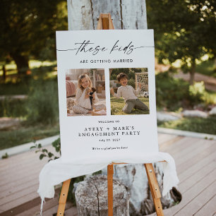 Kids Are Getting Married Engagement Party Welcome Foam Board