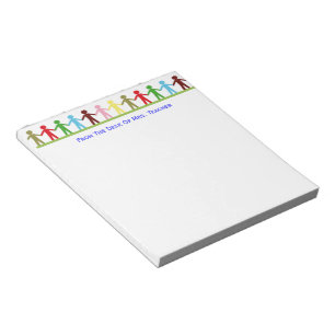 Kids Around the World Holding Hands Custom Notepad