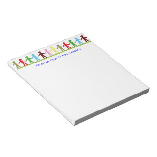 Kids Around the World Holding Hands Custom Notepad