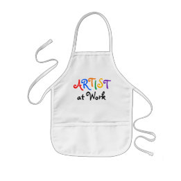 Kid's Art Apron: "ARTIST at Work" Kids' Apron