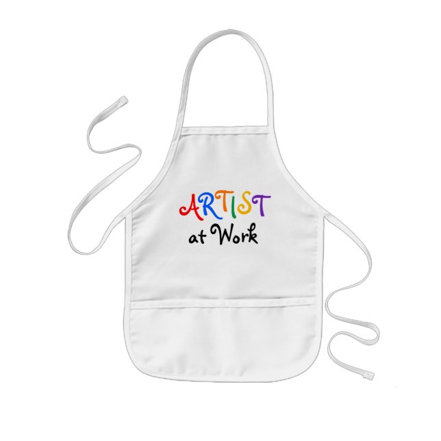 Kid's Art Apron: "ARTIST at Work" Kids' Apron (Front)