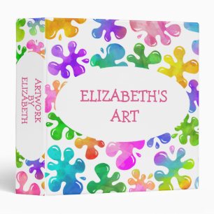 Kids Art Children's Artwork Artist Keepsake 3 Ring Binder