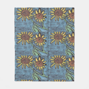 Kids Art for CHOC - Sunflowers Forever Fleece Blanket