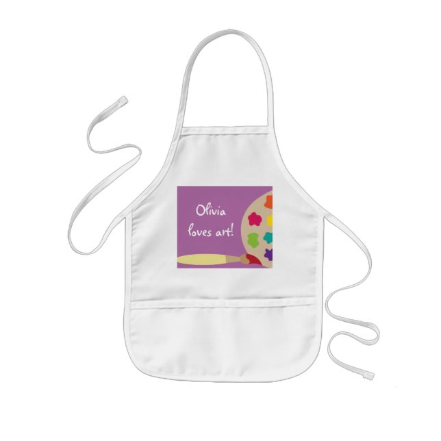 Kids Art Palette Artist Smock Apron (Front)