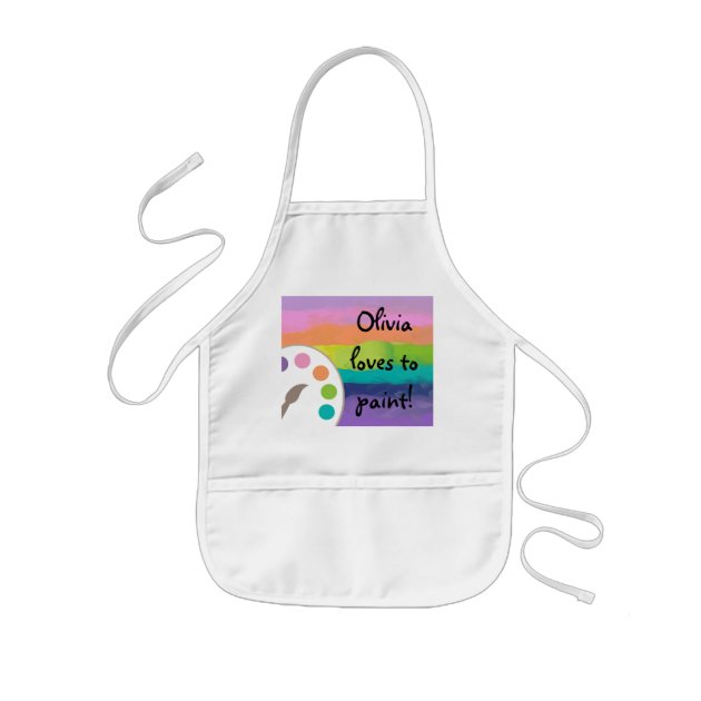 Custom Apron for kids Personalized children aprons with photo for painting smock