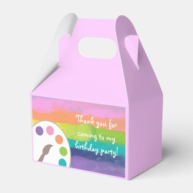 Kids Art Party Favor Boxes (Back Side)