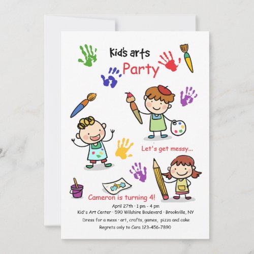 Kids Arts Invitation