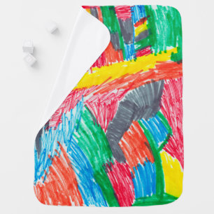 Kids artwork keepsake art or photo baby blanket