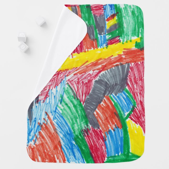 Kids artwork keepsake art or photo baby blanket (In Situ)