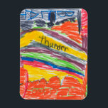 Kids artwork keepsake art or photo magnet<br><div class="desc">Featuring my sons drawing; order as is or customize with your own child’s images. Would make a great gift for you son or daughter featuring their own design!</div>