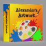 Kid's Artwork School Childrens Preschool Art 3 Ring Binder
