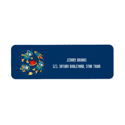 Kids Astronauts love space travel Label