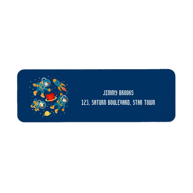 Kids Astronauts love space travel Label (Front)
