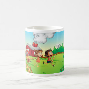 Kids At A Farm Coffee Mug