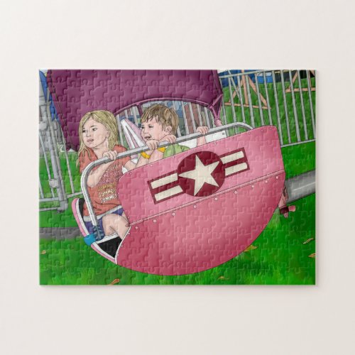 Kids at Carnival Whimsical Art Jigsaw Puzzle