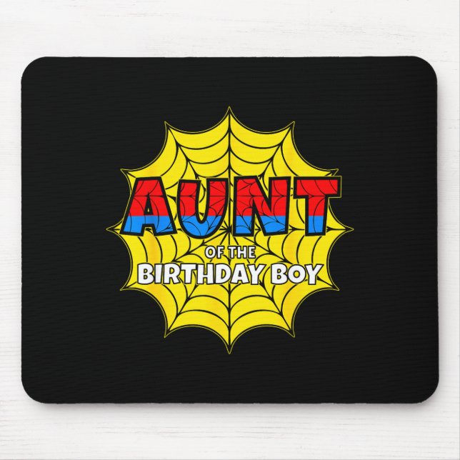 Kids Aunt Of The Birthday Boy Sder Theme Party Mat Mouse Pad (Front)