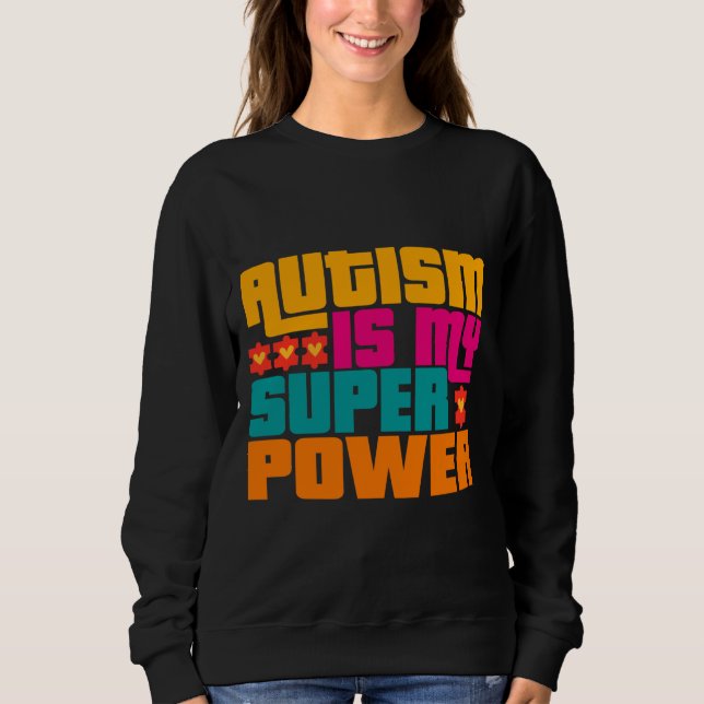 Kids Autism Awareness Dino Autistic Toddler Boys C Sweatshirt (Front)