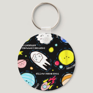 Kids Autism Awareness Neurodiverse Universe Neurod Keychain