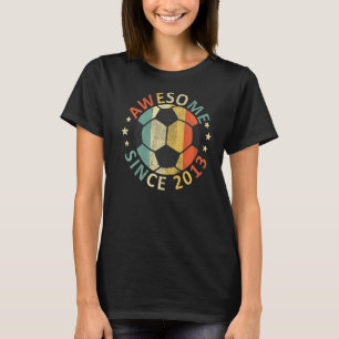 Kids Awesome Since 2013 9th Birthday Soccer Player T-Shirt