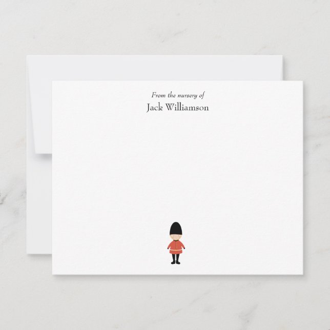 Kids Baby Boy From the Nursery of Custom Note Card (Front)