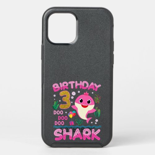Kids Baby Cute Shark 3rd Birthday Boy Girl 3 Year  OtterBox Symmetry iPhone 12 Pro Case