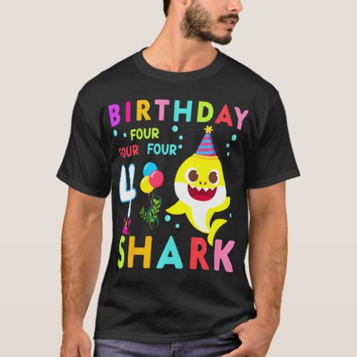 Kids Baby Cute Shark 3rd Birthday Boy Girl 3 Year  T_Shirt