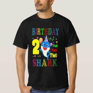 Kids Baby Cute Shark Birthday Boy 2 Year Old Doo T-Shirt