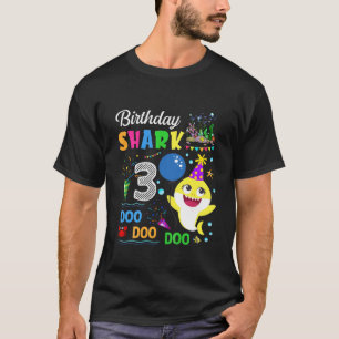 Kids Baby Cute Shark Birthday Boy 2 Year Old Gift T-Shirt