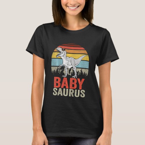 Kids Babysaurus Rex Dinosaur Baby Saurus Family Di T_Shirt