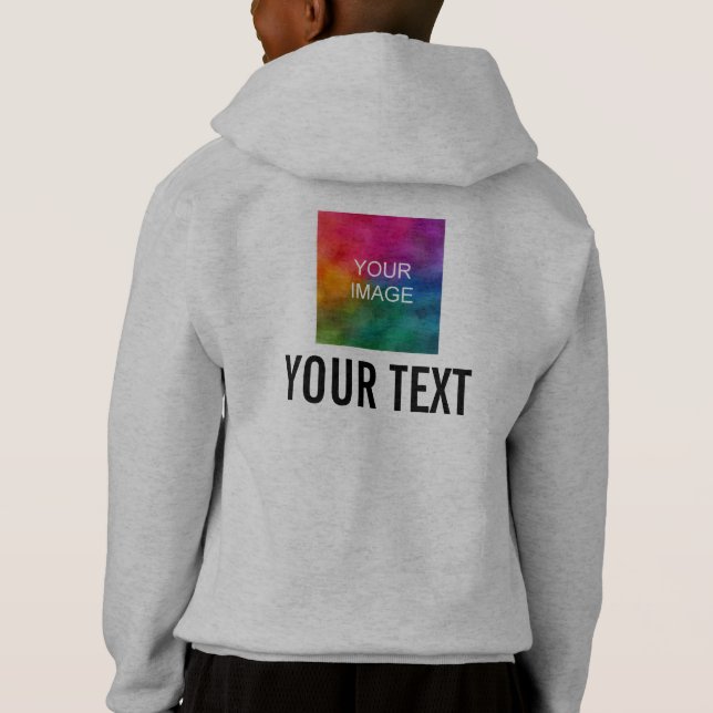 Kids Back Print Hoodie Clothing Apparel Pullover (Back)