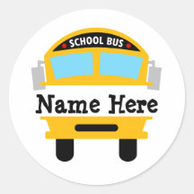 Kids Back to School Bus Personalize Name