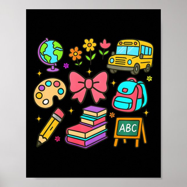 Kids Back To School Coquette  Poster (Front)