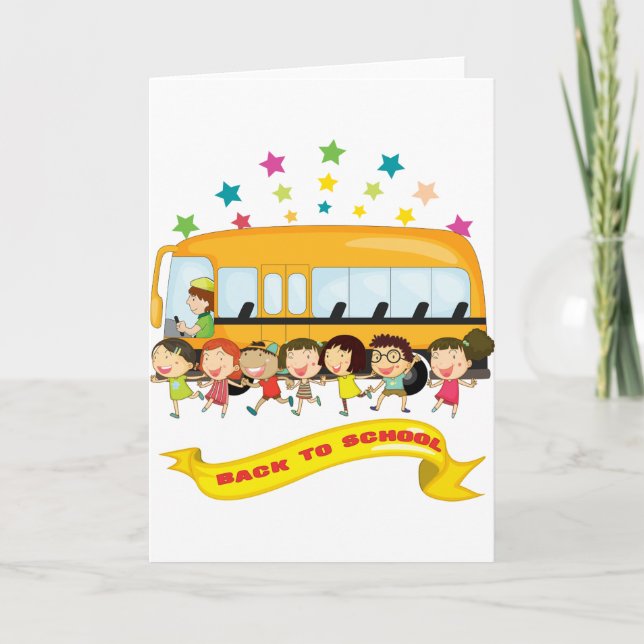 Kids Back To School Greeting Cards (Front)