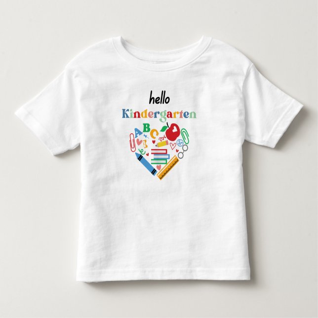 Kids Back To School Hello "grade" Toddler T-shirt (Front)