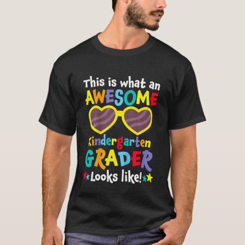 Kids Back To School Kindergarten Awesome Kindergar T_Shirt