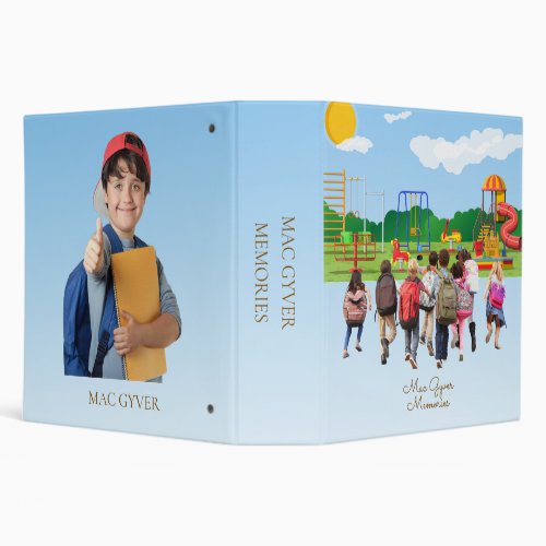 Kids Back to School Memories 3 Ring Binder