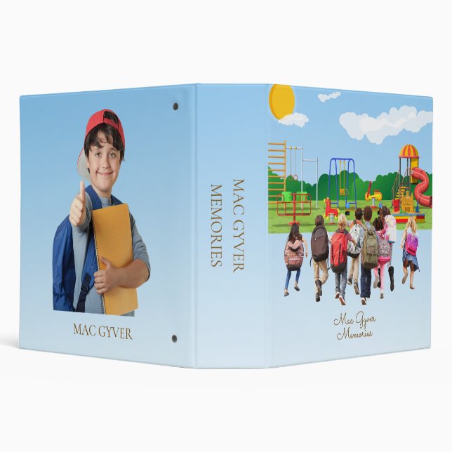 Kids Back to School Memories 3 Ring Binder (Background)