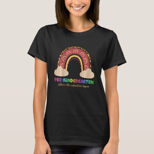 Kids Back To School Pre Kindergarten Where The Adv T-Shirt