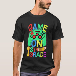 Kids Back To School Video Gamer 1st Grade Game On  T-Shirt