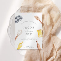 Kids' Baking Birthday Bash | Boys Party Invitation