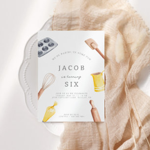 Kids' Baking Birthday Bash Boys Party Invitation