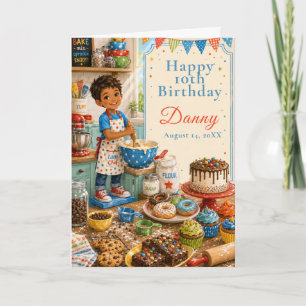 Kids Baking Birthday Card