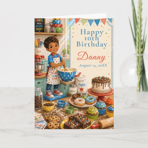 Kids Baking Birthday Card