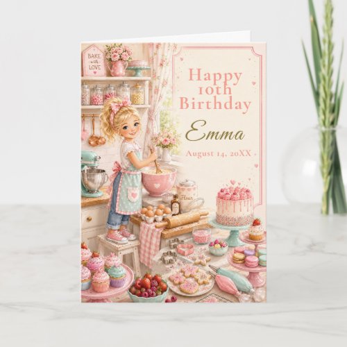 Kids Baking Birthday Card