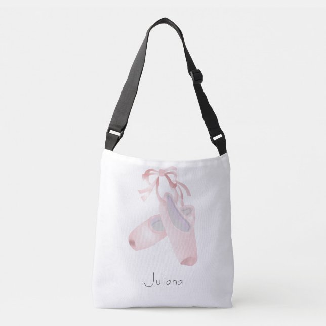 Kids Ballet Dance Personalized Crossbody Bag (Front)