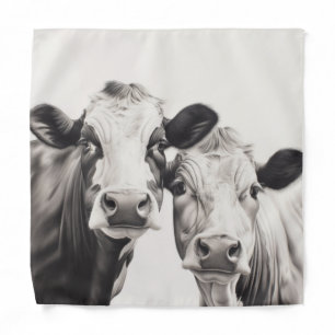 Kids' Bandana with Adorable Cow Duo Design