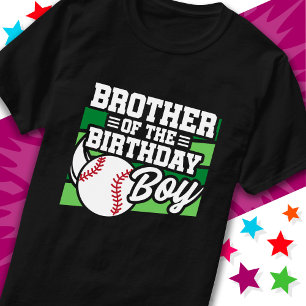 Kids Baseball Party Brother of the Birthday Boy T-Shirt
