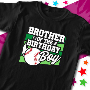 Kids Baseball Party Brother of the Birthday Boy T-Shirt
