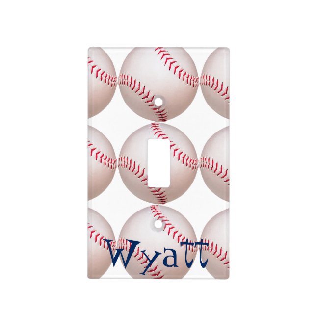 Kid's baseball personalized light cover (Front)