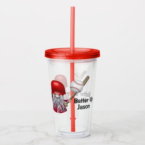 Kids Baseball Season Acrylic Tumbler